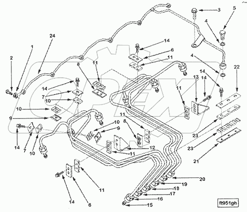 FT9901-02 Система топливопроводов